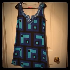 4/$10 - Cute Geometric Pattern Sleeveless Dress